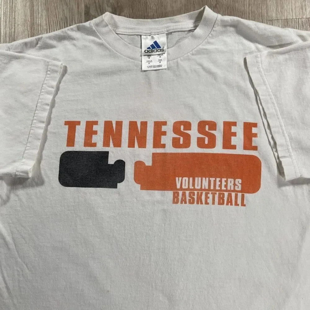 Tennessee Volunteers T-Shirt Men‎ Medium Adidas College Basketball White